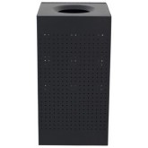 WITT Celestial Series Perforated Square Waste Receptacle - 25 gallon, Black